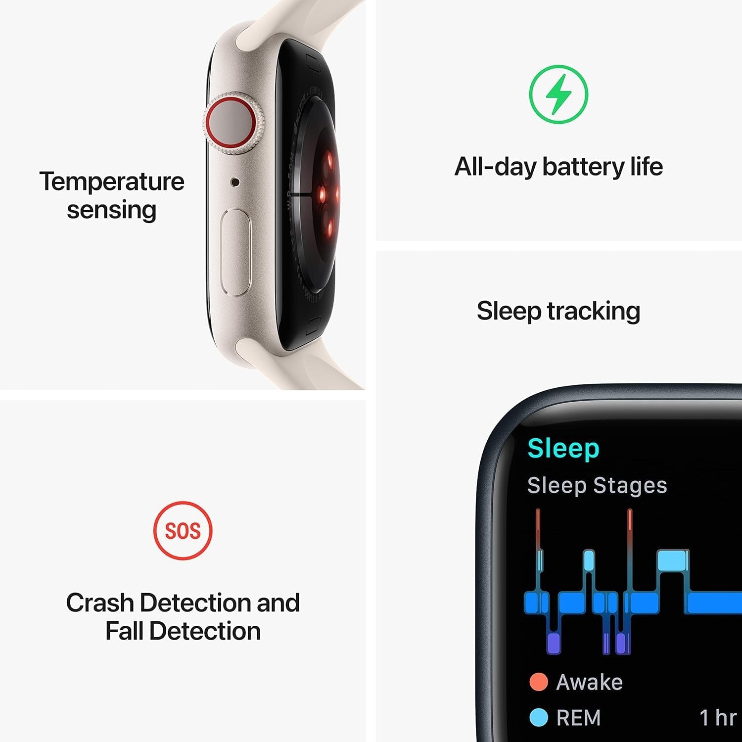 Apple Watch Series 9, GPS + Callular With Stainless Steel || ساعة أبل من السلسلة 9، مزودة بنظام تحديد المواقع العالمي (GPS)